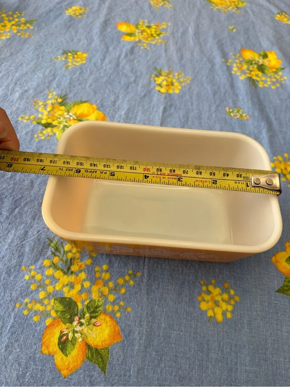 Pyrex Yellow Floral Rectangular Baking Dish-vintage